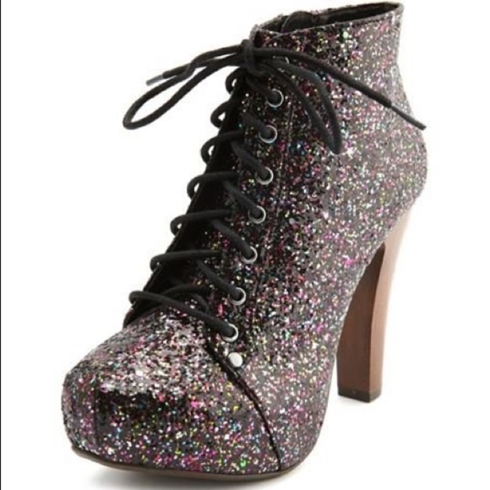 Glitter Heeled Boots
